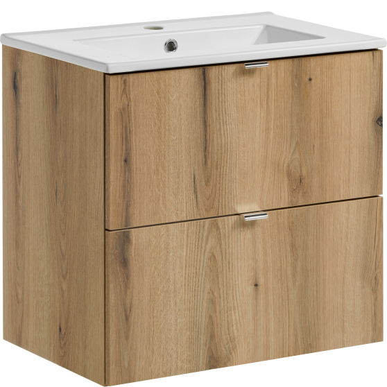 Zestaw szafek łazienkowych 60 cm z umywalką meblową NOVA OAK Podstawowe