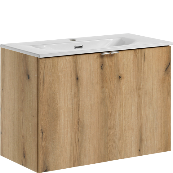Zestaw szafek łazienkowych 80 cm z umywalką meblową NOVA OAK Podstawowe