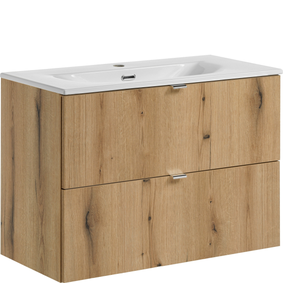 Zestaw szafek łazienkowych 80 cm z umywalką meblową NOVA OAK Podstawowe
