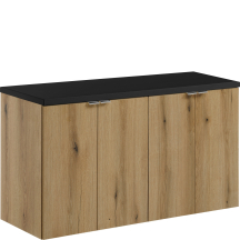 Zestaw szafek łazienkowych z czarnym blatem 100 cm NOVA OAK Podstawowe