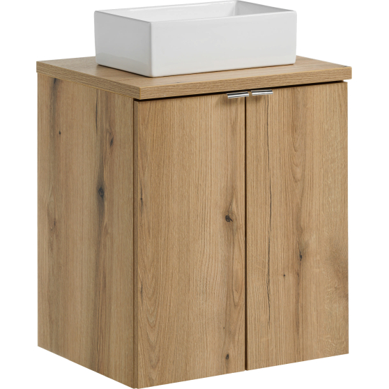 Szafka łazienkowa wisząca z umywalką 50 cm NOVA OAK Podstawowe