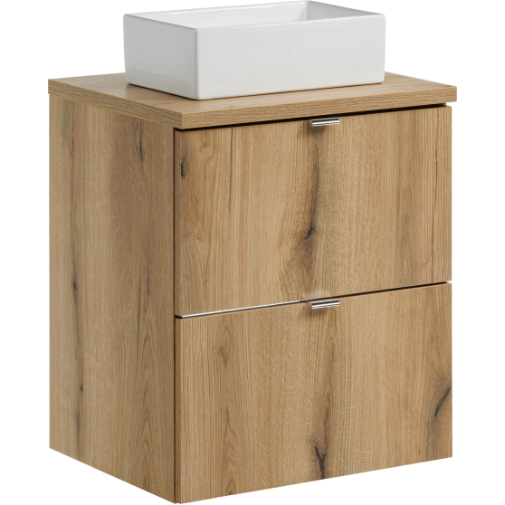 Szafka łazienkowa wisząca z umywalką 50 cm NOVA OAK Podstawowe