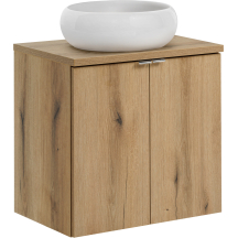 Szafka łazienkowa wisząca z umywalką 60 cm NOVA OAK Podstawowe