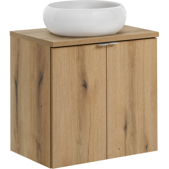 Szafka łazienkowa wisząca z umywalką 60 cm NOVA OAK Podstawowe