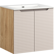 Szafka łazienkowa 2-drzwiowa 60 cm z umywalką LUXOR BEIGE Podstawowe