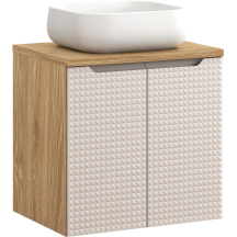 Szafka łazienkowa 2-drzwiowa 60 cm z umywalką nablatową LUXOR BEIGE Podstawowe