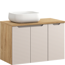 Szafka łazienkowa 3-drzwiowa 90 cm z umywalką nablatową LUXOR BEIGE Podstawowe