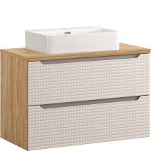 Szafka łazienkowa 90 cm z szufladami i umywalką nablatową LUXOR BEIGE Podstawowe