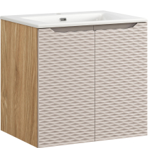 Szafka łazienkowa dwudrzwiowa z umywalką 60 cm OCEAN BEIGE Podstawowe
