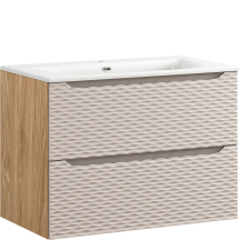 Szafka łazienkowa wisząca z szufladami 80 cm + umywalka OCEAN BEIGE Podstawowe