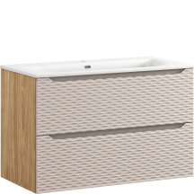 Szafka łazienkowa wisząca z szufladami 90 cm + umywalka OCEAN BEIGE Podstawowe
