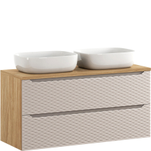 Zestaw szafek łazienkowych z umywalkami 120 cm OCEAN BEIGE Podstawowe