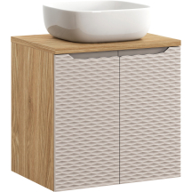 Szafka łazienkowa dwudrzwiowa z umywalką nablatową 60 cm OCEAN BEIGE Podstawowe