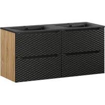 Zestaw szafek łazienkowych z podwójną umywalką 120 cm OCEAN BLACK Podstawowe