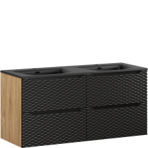 Zestaw szafek łazienkowych z podwójną umywalką 120 cm OCEAN BLACK Podstawowe