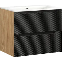 Szafka łazienkowa wisząca z szufladami 70 cm + umywalka OCEAN BLACK Podstawowe