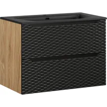 Szafka łazienkowa wisząca z szufladami 80 cm + umywalka OCEAN BLACK Podstawowe