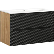 Szafka łazienkowa wisząca z szufladami 90 cm + umywalka OCEAN BLACK Podstawowe