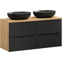Zestaw szafek łazienkowych z dwoma umywalkami 120 cm OCEAN BLACK Podstawowe
