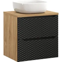 Szafka łazienkowa czarna z szufladami 60 cm + umywalka nablatowa OCEAN BLACK Podstawowe