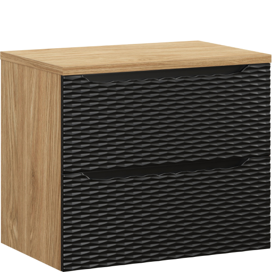 Szafka łazienkowa wisząca z blatem 70 cm OCEAN BLACK Podstawowe