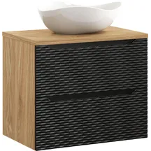 Szafka łazienkowa czarna z szufladami 70 cm + umywalka nablatowa OCEAN BLACK Podstawowe