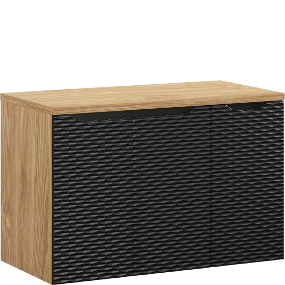 Szafka łazienkowa wisząca z blatem 90 cm OCEAN BLACK Podstawowe