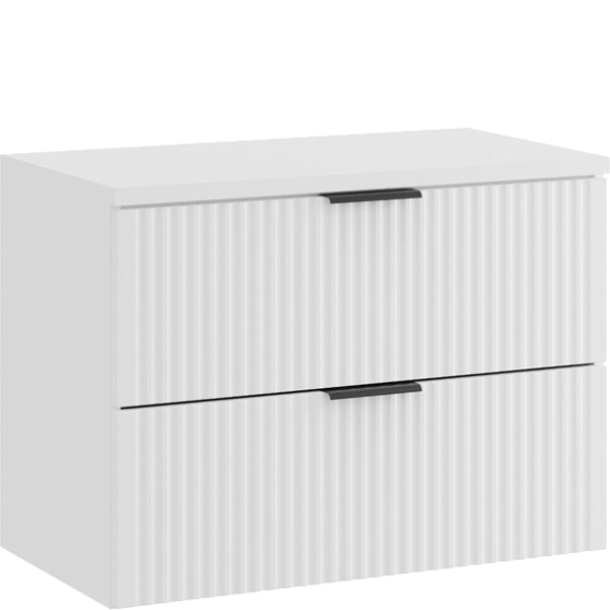 Szafka łazienkowa wisząca z białym blatem 80 cm ADEL WHITE Podstawowe