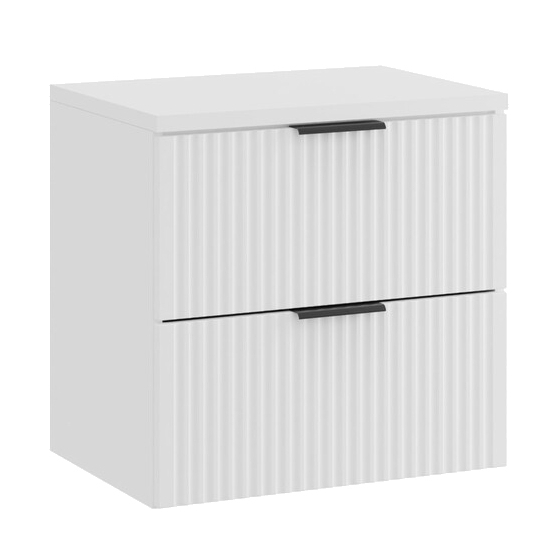 Szafka łazienkowa wisząca z białym blatem 60 cm ADEL WHITE Podstawowe