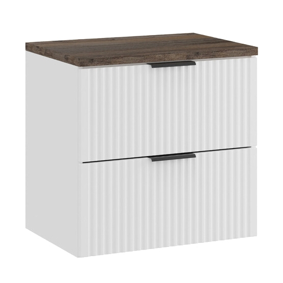 Szafka łazienkowa wisząca z blatem 60 cm ADEL WHITE Podstawowe