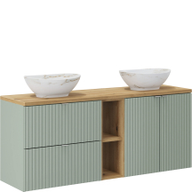 Zestaw szafka łazienkowa z umywalką 140 cm LINE REED GREEN Podstawowe