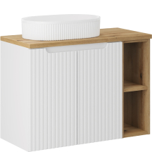 Zestaw meblowy 80 cm z blatem i umywalką nablatową NOVA WHITE Podstawowe