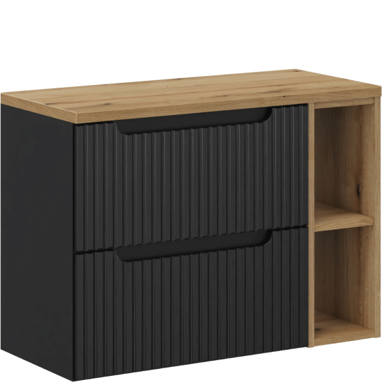 Zestaw szafek łazienkowych z blatem 80 cm NOVA BLACK Podstawowe