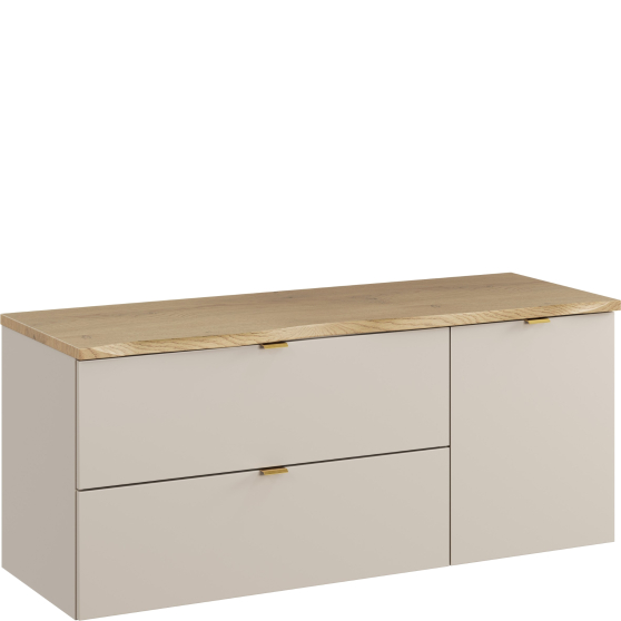 Zestaw szafek łazienkowych z koszem i blatem 120 cm DALIA CASHMERE Podstawowe