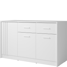 Komoda 150 cm 2 szuflady 3 drzwi CD-21 Biały / uchwyty Białe CANADA Podstawowe