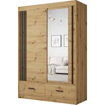 Szafa przesuwna dwudrzwiowa 150 cm z lustrem CANADA CA-4-150 Artisan uchwyty Czarne CANADA Podstawowe
