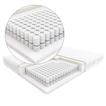 Dwustronny materac kieszeniowy TANGO z lateksem i pianką HR Podstawowe