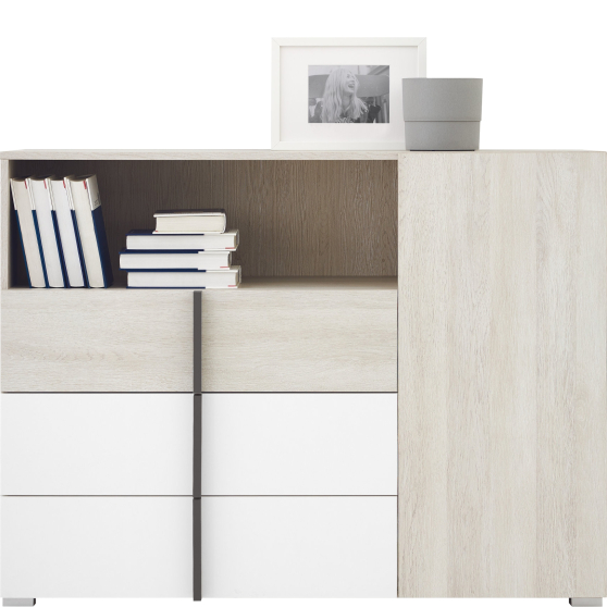 Komoda 120 cm z drzwiami i szufladami RM9 REMO Podstawowe