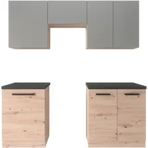 Zestaw mebli kuchennych 2 m Dąb Artisan / Grey Mat LANGEN Podstawowe
