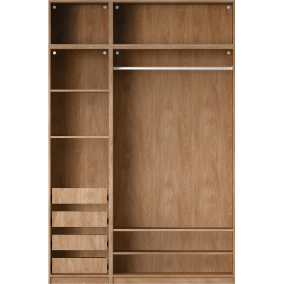 Szafa 150 cm bez frontu zestaw 16 R06-SET16 COMBO DĄB PUCCINI Podstawowe