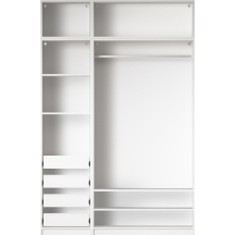 Szafa 150 cm bez frontu zestaw 16 R06-SET16 COMBO BIAŁE Podstawowe