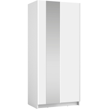 Szafa przesuwna 2D SOFIA z lustrem 80 cm Biały Podstawowe