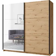 Szafa przesuwna 2D ARSEN z lustrem 200 cm Dąb Artisan Podstawowe