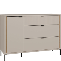 Komoda 1 drzwi 3 szuflady SVLK231-Q112 Lewa kolor Piaskowy SERAVEL Podstawowe