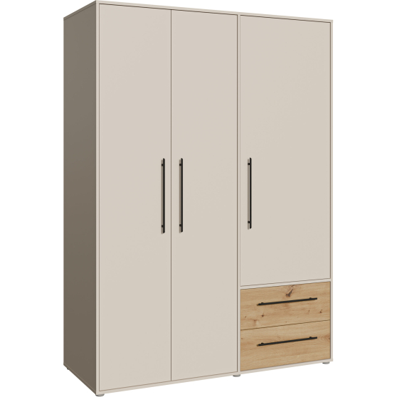Szafa 3-drzwiowa z szufladami MKSS833-M946 Piaskowy / Dąb Artisan JUPITER Podstawowe