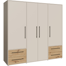 Szafa 4-drzwiowa z szufladami MKSS841-M946 Piaskowy / Dąb Artisan JUPITER Podstawowe