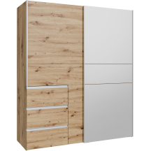 Szafa ubraniowa 2-drziowa z szufladami W2QS8233S-D78 Dąb Artisan WINN 2 Podstawowe