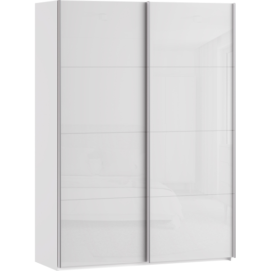 Szafa 2-drzwiowa 150 cm SSQS72411-C04 Biały / Biały Połysk SOPHISTISPACE/SD3 Podstawowe