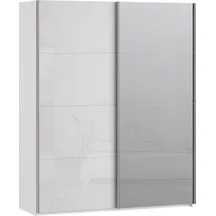 Szafa 2-drzwiowa z lustrem 170 cm SSQS82412-C04 Biały / Biały Połysk SOPHISTISPACE/SD3 Podstawowe
