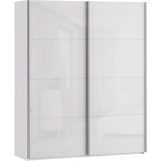 Szafa 2-drzwiowa 170 cm SSQS82411-C04 Biały / Biały Połysk SOPHISTISPACE/SD3 Podstawowe